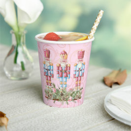 Roze Kerst Notenkraker Trio Paper Cups Papieren Bekers