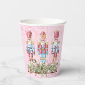Roze Kerst Notenkraker Trio Paper Cups Papieren Bekers (Achterkant)