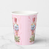Roze Kerst Notenkraker Trio Paper Cups Papieren Bekers (Rechts)