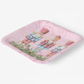 Roze Kerst Notenkraker Trio Papier Bord (Gebogen)