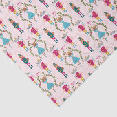 Roze kerst notenkrakerpatroon tissuepapier (Detail)