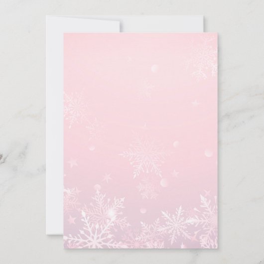 Roze Kerst Onederland Cupcake 1e verjaardag Kaart (Achterkant)