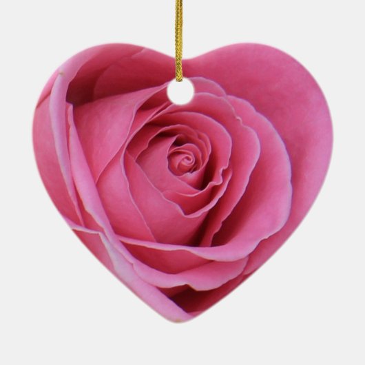 roze kerst - ornament in de vorm van een hart (Achterkant)