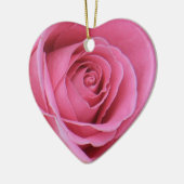 roze kerst - ornament in de vorm van een hart (Links)