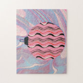  Roze Kerst Ornament Retro Puzzel (Verticaal)