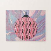  Roze Kerst Ornament Retro Puzzel Legpuzzel (Horizontaal)