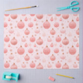 Roze Kerst Ornamenten Sneeuwvlokken Kerstmis Tissuepapier (Craft)