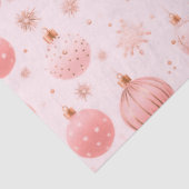 Roze Kerst Ornamenten Sneeuwvlokken Kerstmis Tissuepapier (Detail)