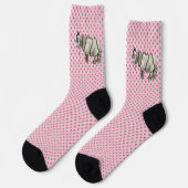 Roze kerst paarden sokken (Links)