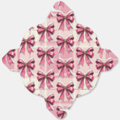 Roze Kerst Plaid bogen Bedankdoosjes (Ongevouwen)