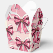 Roze Kerst Plaid bogen Bedankdoosjes (Open)