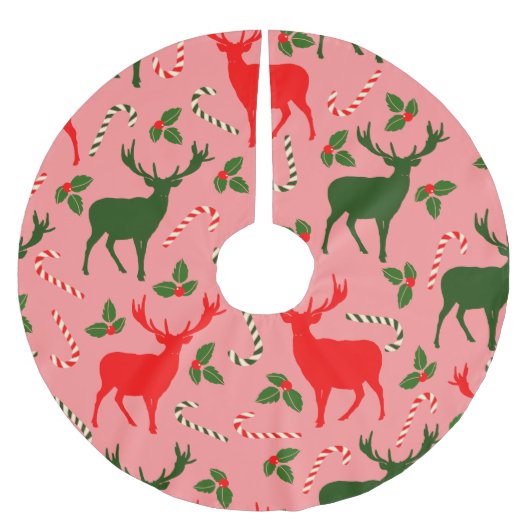 roze kerst reindeers kerstboom rok (Voorkant)