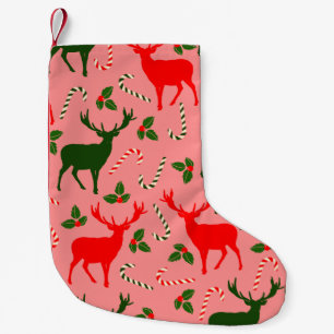 roze kerst reindeers kleine kerstsok