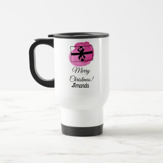 Roze kerst reisbeker (Links)