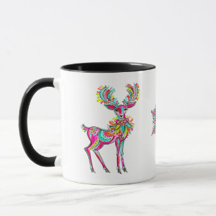 Roze Kerst Rendier Gay Regenboog Esthetisch Mok