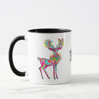 Roze Kerst Rendier Gay Regenboog Esthetisch Mok