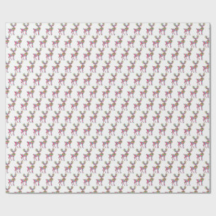 Roze Kerst Rendier Gay Regenboog Pride Cadeaupapier