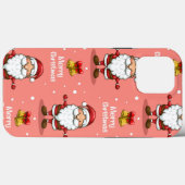 Roze Kerst Santa Clara iPhone Hoesje Mate (Achterkant (horizontaal))