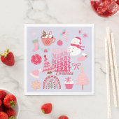 Roze kerst servet (Insitu)
