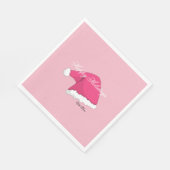 Roze kerst servet (Hoek)