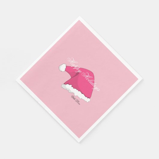 Roze kerst servet (Hoek)