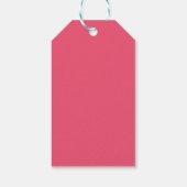 Roze Kerst Sneeuwbol Gift Tag Cadeaulabel (Achterkant)