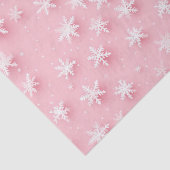 Roze kerst sneeuwvlokken tissuepapier (Detail)