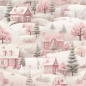 Roze kerst sticker (Voorkant)
