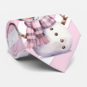 Roze kerst stropdas (Opgerold)