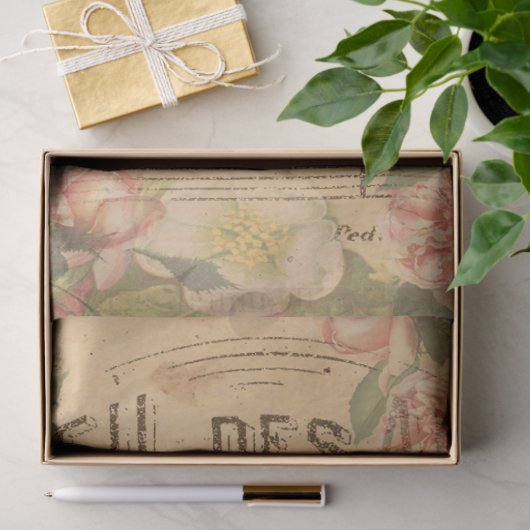 Roze kerst tissuepapier (Geschenk)