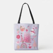 Roze kerst tote bag (Achterkant)