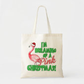Roze kerst tote bag (Voorkant)