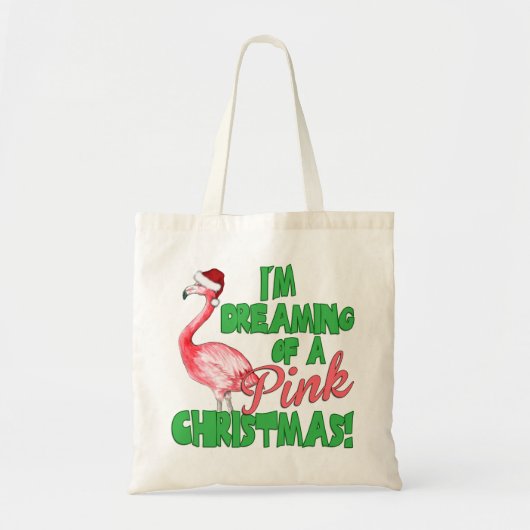 Roze kerst tote bag (Voorkant)