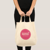 Roze Kerst Tote Tassen (Voorkant (product))