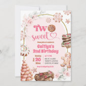 Roze Kerst Twee Zoete Winter 2e Verjaardag Kaart (Voorkant)