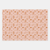 Roze kerst van Gingerbrood Inpakpapier Vel (Voorkant)