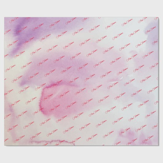 Roze kerst van Merry Cadeaupapier (Vlak)