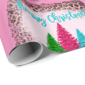 Roze kerst van Merry Cadeaupapier (Rol Hoek)