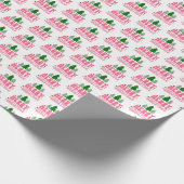 Roze kerst van Merry Cadeaupapier (Hoek)