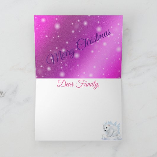 Roze kerst van Merry Kaart (Binnen)