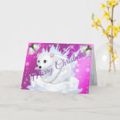 Roze kerst van Merry Kaart (Gele Bloem)