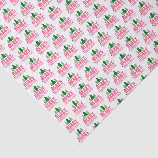Roze kerst van Merry Tissuepapier (Detail)