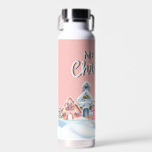 Roze kerst van Merry Waterfles (Voorkant)