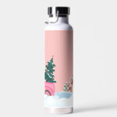 Roze kerst van Merry Waterfles (Rechts)