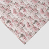 Roze Kerst Vintage Tissuepapier (Detail)