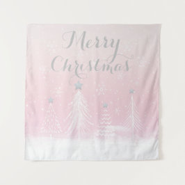 Roze kerst Wonderland Wandkleed