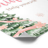 Roze Kerst Zijn Koude Buiten Baby shower Drink Poster (Hoek)