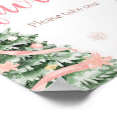 Roze Kerst Zijn Koude Buiten Baby shower Favoriete Poster (Hoek)