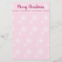 Roze kerstationery