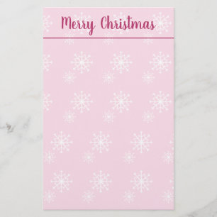Roze kerstationery briefpapier